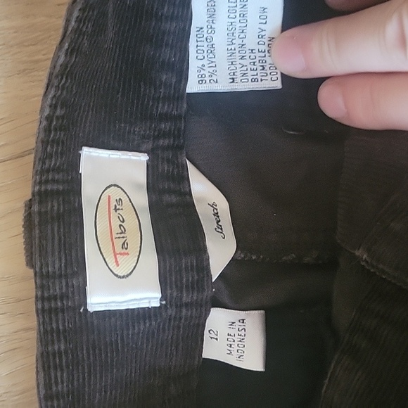 NWT Talbots Black Cordhoury pants size 12 - Picture 4 of 7